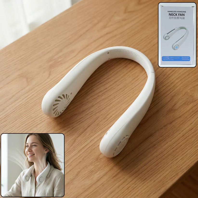 Stay Cool Anywhere™ Portable Neck Fan (Hands-Free Cooling in Seconds)